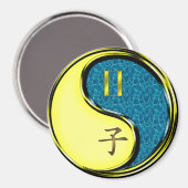 Zwillinge & Wasser-Ratte Magnet (Vorderseite/Rückseite)