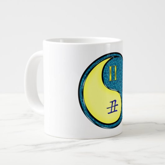 Zwillinge & Wasserbüffel Jumbo-Tasse (Vorderseite Links)