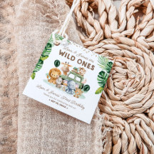 Zwillinge Wild One 1. Geburtstag Safari-Tiere