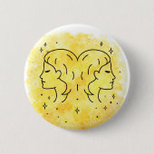 Zwillinge Zeichen Button (Vorderseite)