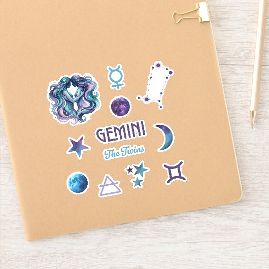 Zwillinge Zodiac-Aufkleber Sammlung Aufkleber (Notizbuch)