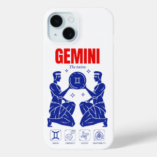 Zwillinge Zodiac Dualität Astrologie Linienkunst Case-Mate iPhone Hülle