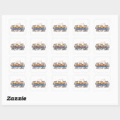 Zwillinge Zodiac Graffiti Quadratischer Aufkleber (Blatt)
