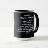 Zwillinge-Zodiac-Kunst für 21. Mai–20. Juni Tasse (VorderseiteRechts)