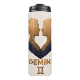 Zwillinge Zodiac Schmuck Astrologie Geschenk Thermosbecher