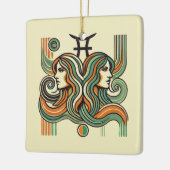 Zwillinge-Zodiac-Schmuck Retro-Design Keramikornament (Links)