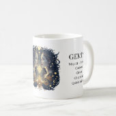 Zwillinge Zodiac Sternenkunst & individuelle Eigen Kaffeetasse (VorderseiteRechts)