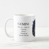 Zwillinge Zodiac Sternenkunst & individuelle Eigen Kaffeetasse (Links)