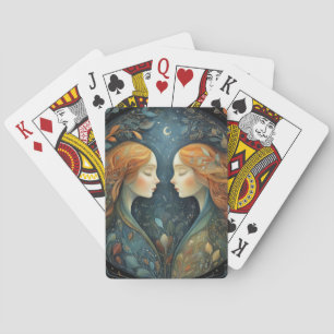 Zwillinge Zodiac Sternzeichen Astrologie Mystische Spielkarten