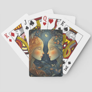 Zwillinge Zodiac Sternzeichen Geburtstag Astrologi Spielkarten