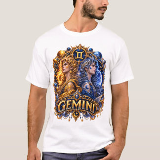 Zwillinge Zodiac Zwillinge – Himmlische Astrologie T-Shirt