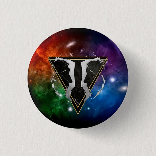 Zwillinge Zodiakus Abzeichen Astrologie Geschenk Button (Vorderseite)