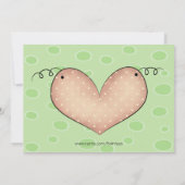 Zwillinge zwei Erbsen in einer Hülsen-Babyparty Einladung (Rückseite)