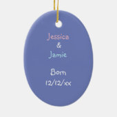 Zwillinge = zweimal die Freude Keramikornament (Hinten)