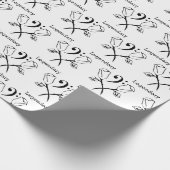 Zwillingliche Rose mit Bass Clef Geschenkpapier (Ecke)