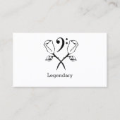 Zwillingliche Rose mit Bass Clef Visitenkarte (Vorderseite)