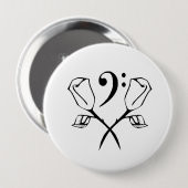 ZwillingRose über Bass Clef Button (Vorne & Hinten)