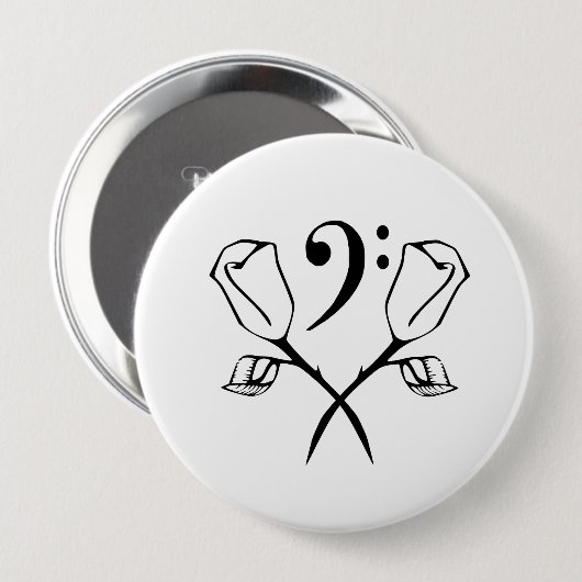 ZwillingRose über Bass Clef Button (Vorne & Hinten)