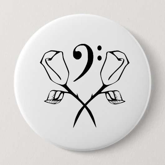 ZwillingRose über Bass Clef Button (Vorderseite)