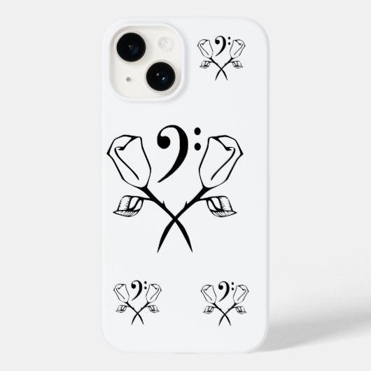 ZwillingRose über Bass Clef Case-Mate iPhone Hülle (Rückseite)