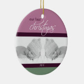 Zwillings-1. Weihnachtsbrauch-Verzierung (Pflaume) Keramikornament (Rechts)