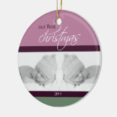 Zwillings-1. Weihnachtsbrauch-Verzierung (Pflaume) Keramikornament (Links)