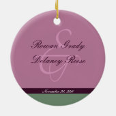 Zwillings-1. Weihnachtsbrauch-Verzierung (Pflaume) Keramikornament (Hinten)