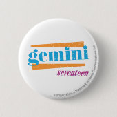 Zwillings-Aqua Button (Vorderseite)