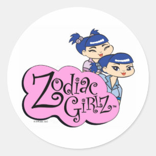 Zwillings-Aufkleber Runder Aufkleber