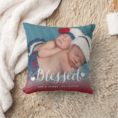 Zwillings-Baby-Geburts-Foto-Andenken-Kissen Kissen (Decke)