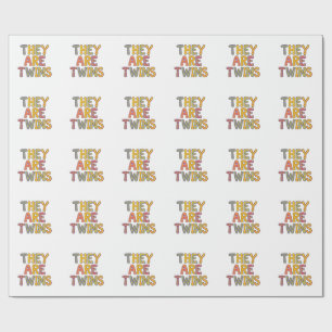 Zwillings-Babyparty-Design Geschenkpapier