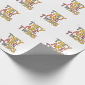 Zwillings-Babyparty-Design Geschenkpapier (Ecke)