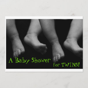 Zwillings-Babyparty-Einladung Einladung