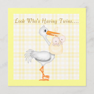 ZWILLINGS-BABYPARTY-EINLADUNGS-PERSON-GESCHLECHTER EINLADUNG