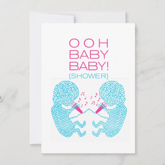 Zwillings-Babyparty-Einladungs-Zwillings-Jungen Einladung (Vorderseite)