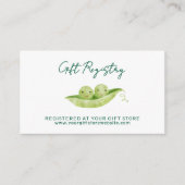 Zwillings-Babyshower-Geschenkregistry Begleitkarte (Vorderseite)