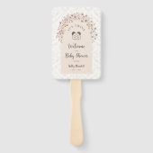 Zwillings-Babyshower Whimsical Pastell Floral LPM2 Fächer (Vorderseite)