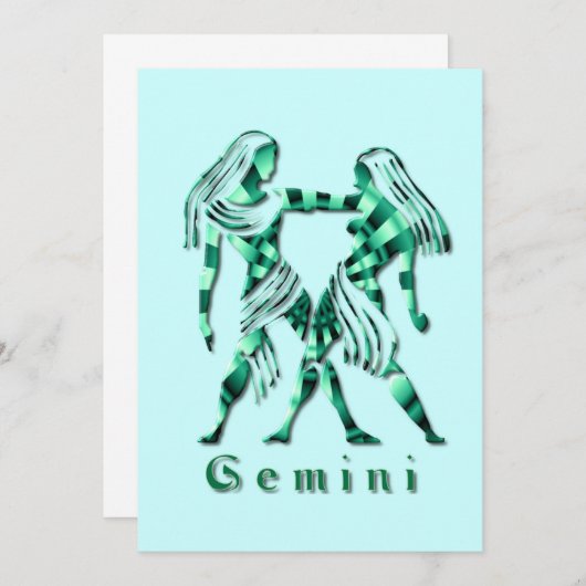 Zwillings-Einladung Einladung (Vorne/Hinten)