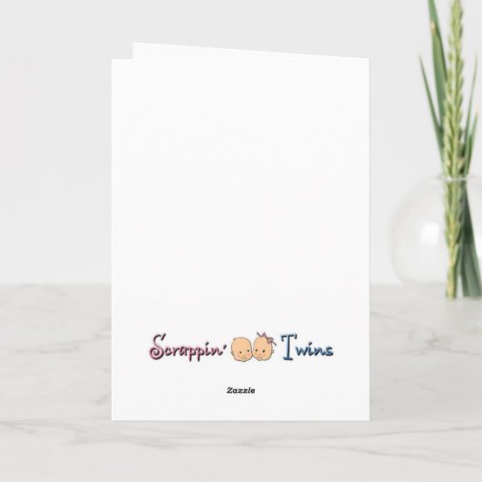 Zwillings-erste Weihnachtskarte Feiertagskarte (Rückseite)