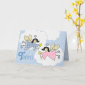 Zwillings-Feen-Karte Karte (Gelbe Blume)