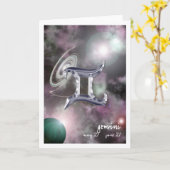 Zwillings-Gruß-Karte Karte (Gelbe Blume)