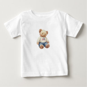 Zwillings-Jungen-Teddybär-Geburtstags-T-Shirt Baby T-shirt
