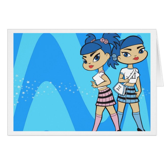 Zwillings-Karte (Vorderseite (Horizontal))