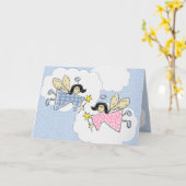 Zwillings-Karte Karte (Gelbe Blume)