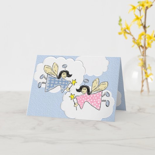 Zwillings-Karte Karte (Gelbe Blume)