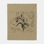 Zwillings-Konstellations-Karte Hevelius circa 1690 Fleecedecke (Vorderseite)