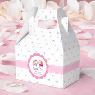 Zwillings-Mädchen-Baby-Party-Geschenk-Kinderwagen- Geschenkschachtel