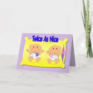Zwillings-Mitteilungs-Karte Ankündigung
