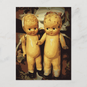 Zwillings-Puppensammlung Postkarte