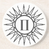 Zwillings-Sandstein-Untersetzer Untersetzer (Vorne)